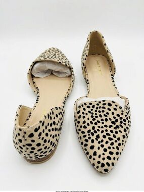 Isaac Mizrahi Leopard Print D'Orsay Pointed Toe Flats